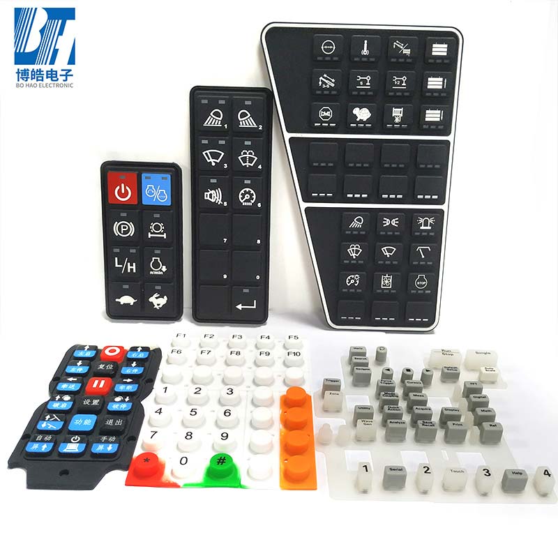 80款不同硅膠按鍵產品圖片展示（博皓電子生產）